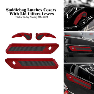 Kit de leviers et caches de verrous de sacoches cavalières en aluminium pour Harley Touring 2014-2025 - vue 11