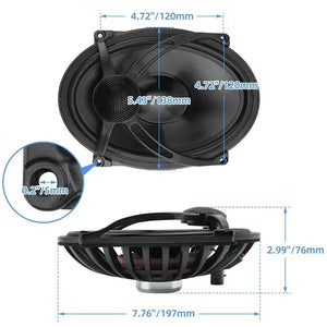 Haut-parleurs 5x7 pouces pour couvercles de sacoches Harley Touring 1994-2023 - vue 6