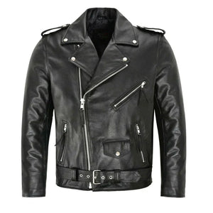 Blouson en cuir PU coupe slim - vue - vue 1