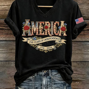 T-shirt Femme Drapeau Américain 1776-2026, Édition 250 ans - vue 6