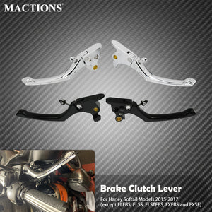 Levier de frein/embrayage réglable CNC - Harley Softail Heritage, Breakout, Street Bob FXLR, Deluxe FLSB 2015-2017 – photo 1/7