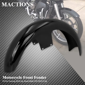 Garde-boue avant moto en acier noir brillant 21 pouces pour Harley Touring - vue 1