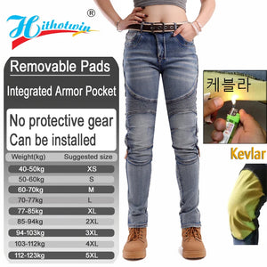 Jean moto femme bleu renforcé fibre aramide - vue 16