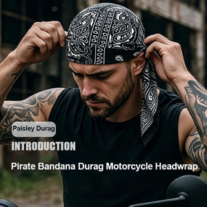Bandana Durag Paisley Respirant pour Moto et Sport