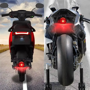 Feu arrière rétro moto avec support de plaque d'immatriculation - vue 6