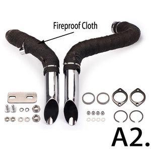 Drag pipes inox pour Harley Sportster - vue 9
