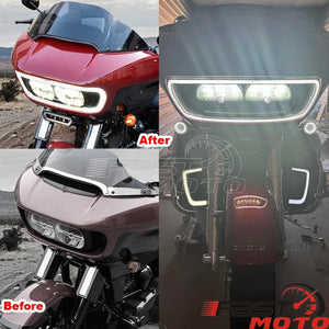 Cache de phare fumé avec feu diurne LED pour moto Harley-Davidson Road Glide - vue 6