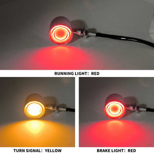 Clignotant LED arrière bullet filetage 10mm, feu stop et position, montage universel - vue 6