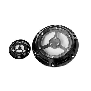 Derby cover et cache d'allumage transparents pour Harley Sportster - vue 7