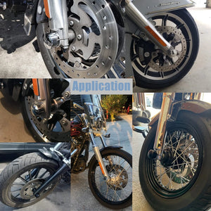 Caches d'écrou d'axe avant pour Harley Sportster Dyna Softail - vue 5