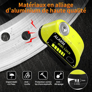 Bloque-disque moto Extractme avec alarme 120 dB rechargeable - vue 3