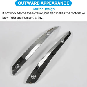 Garniture latérale noire en aluminium pour pare-brise Harley Road Glide - vue 2