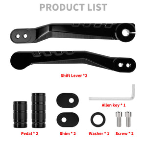 Kit leviers de sélecteur talon-pointe avec repose-pieds pour Harley-Davidson - vue 6