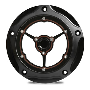 Derby cover 3 branches pour Harley Touring Softail Dyna - vue 3