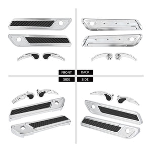 Cache de charnière de sacoche en aluminium noir pour Harley-Davidson Touring - vue 3