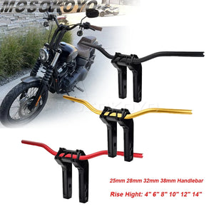 Risers pullback et guidon pour Harley Dyna Sportster Softail - vue 2
