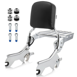 Sissy-bar dossier passager avec porte-bagages et kit de fixation pour Harley-Davidson Softail - vue 7