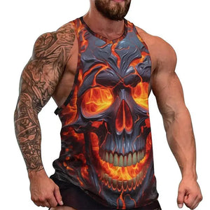 Débardeur crâne 3D oversize homme - vue 10