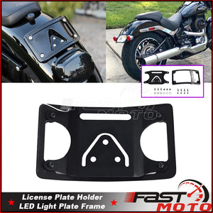 Support de relocalisation de plaque d'immatriculation courbé pour Harley Low Rider S/ST, Fat Boy, Softail - vue 2