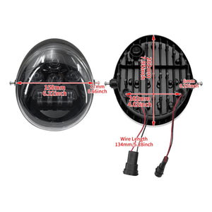 Phare avant LED noir pour Harley-Davidson V-Rod - vue 6