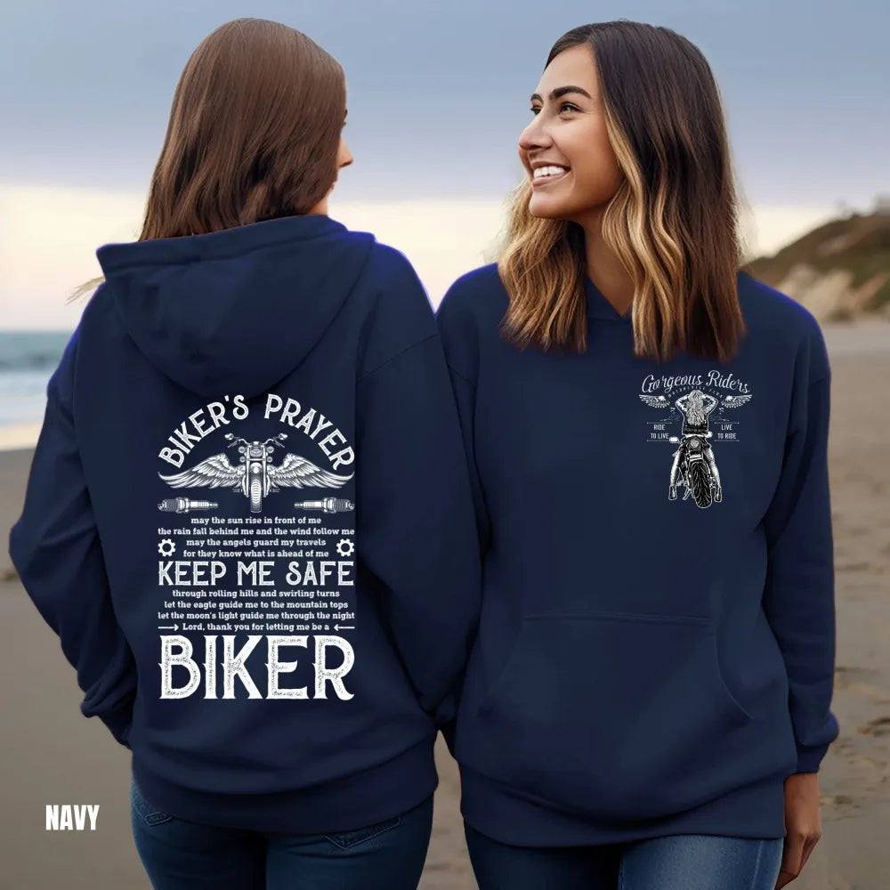 Sweat à capuche biker citation motard - vue 2