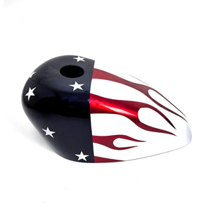 Coque de réservoir d'huile motif flammes pour moto Harley - vue 8