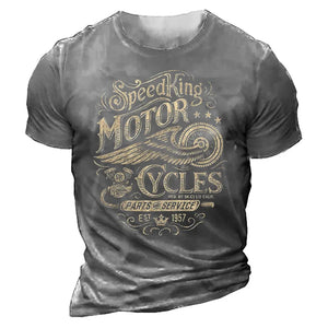 T-shirt Moto Homme 1976 Racing Vintage Imprimé 3D Manches Courtes - vue 1