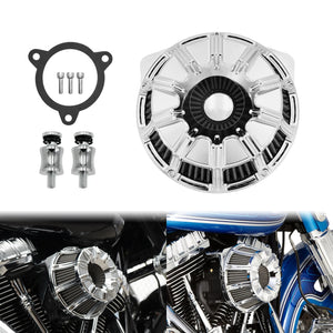 Filtre à air CNC chromé à cornet apparent pour moto Harley-Davidson - vue 22