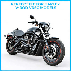 Caches de Radiateur Décoratifs Gauche/Droite (Noir/Chrome) - Harley-Davidson V-Rod, Night Rod, Street Rod VRSC/VRSCA 2002-2010 – photo 2/8