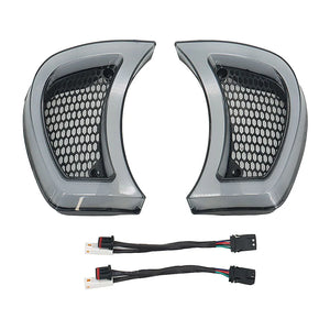 Feux LED d'accent de calandre de phare fumés, veilleuse blanche et clignotant, Harley Road Glide 2015 et plus - vue 6