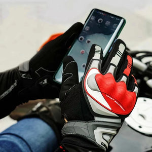 Gants moto noirs réfléchissants doigts longs - vue - vue 2