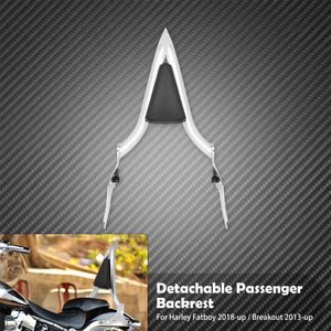 Dossier passager démontable (sissy bar) chromé - Harley Softail Breakout FXSB 2013-2023, Fat Boy FLFB/FLFBS 2018-2023 – photo 7/8