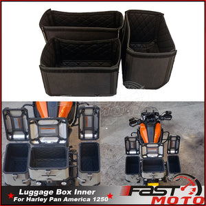 Doublure intérieure en cuir marron pour top case de moto - vue 6