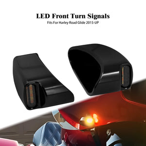 Clignotant LED noir homologué E-Mark pour Harley-Davidson Road Glide - vue 1