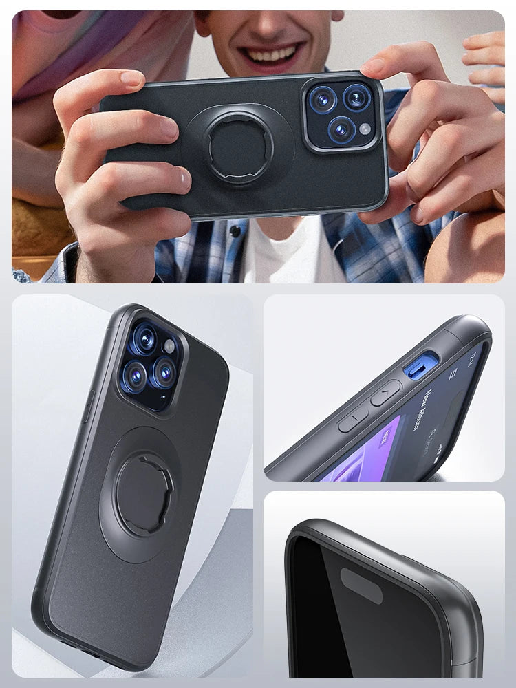 Coque antichoc pour iPhone avec verrouillage type Quad-Lock, compatible support moto, vélo et voiture - vue 2
