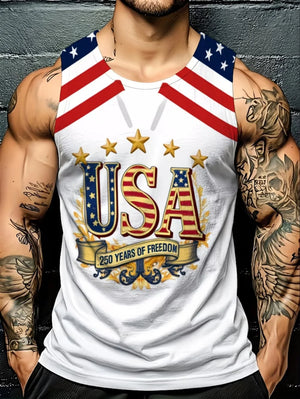Débardeur homme aigle USA 250 ans - vue principale