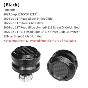 Cache d'Écrou d'Essieu Avant pour Harley 121 CVO/ST, 117 Touring (Fourche Inversée) – photo 11/14