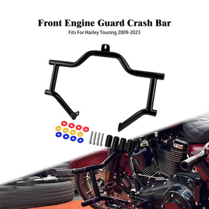 Barre de protection avant (engine guard / crash bar) avec rondelles pour Harley-Davidson Touring 2009-2024 – photo 1/6