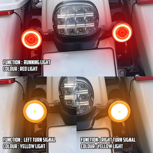 Clignotants LED style bullet, insert avant/arrière 1157 pour Harley Sportster, Softail, Touring, Dyna - vue 4