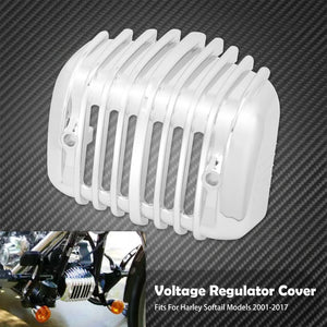 Cache régulateur de tension chromé/noir pour Harley-Davidson Softail Street Bob, Deluxe, Low Rider, Fat Bob, Breakout 2001-2017 – photo 8/8