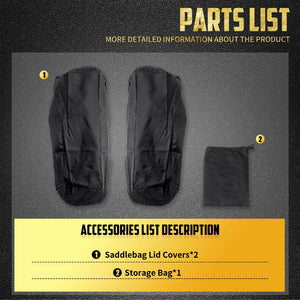 Housses de protection imperméables pour couvercles de sacoches à haut-parleurs - Harley-Davidson Touring 1994-2024 – photo 5/7