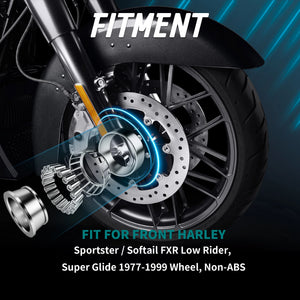 Kit de roulement de roue avant pour Harley-Davidson Sportster, FXR, Low Rider, Sport Glide 1977-1999 (sans ABS) – photo 3/6