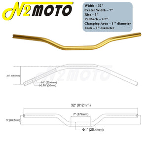 Guidon T-bar noir style club pour Harley Softail - vue 14