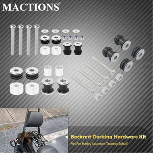 Kit de Fixation Rapide pour Dossier/Sissy Bar (Docking Hardware) - Harley-Davidson Sportster, Touring & Softail – photo 1/9