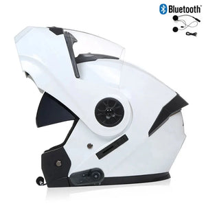 Casque moto modulable compatible Bluetooth, vue de trois quarts - vue 9