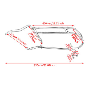 Kit support de sacoches arrière avec arceaux de protection en acier pour Harley-Davidson - vue 6