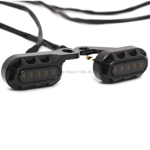 Mini clignotants LED noirs pour Harley Sportster - vue 3
