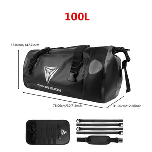 Sac de selle arrière noir étanche pour moto - vue 8