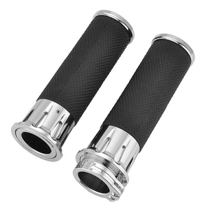 Poignées de guidon quadrillées pour Harley Sportster Dyna Softail - vue 7