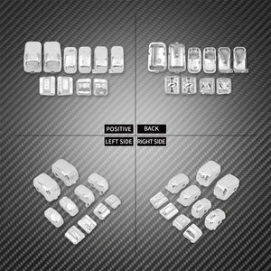 Caches de boutons de commodos chromés, lot de 10 - Harley Touring Electra Street Road Glide 1996-2013 – photo 5/7